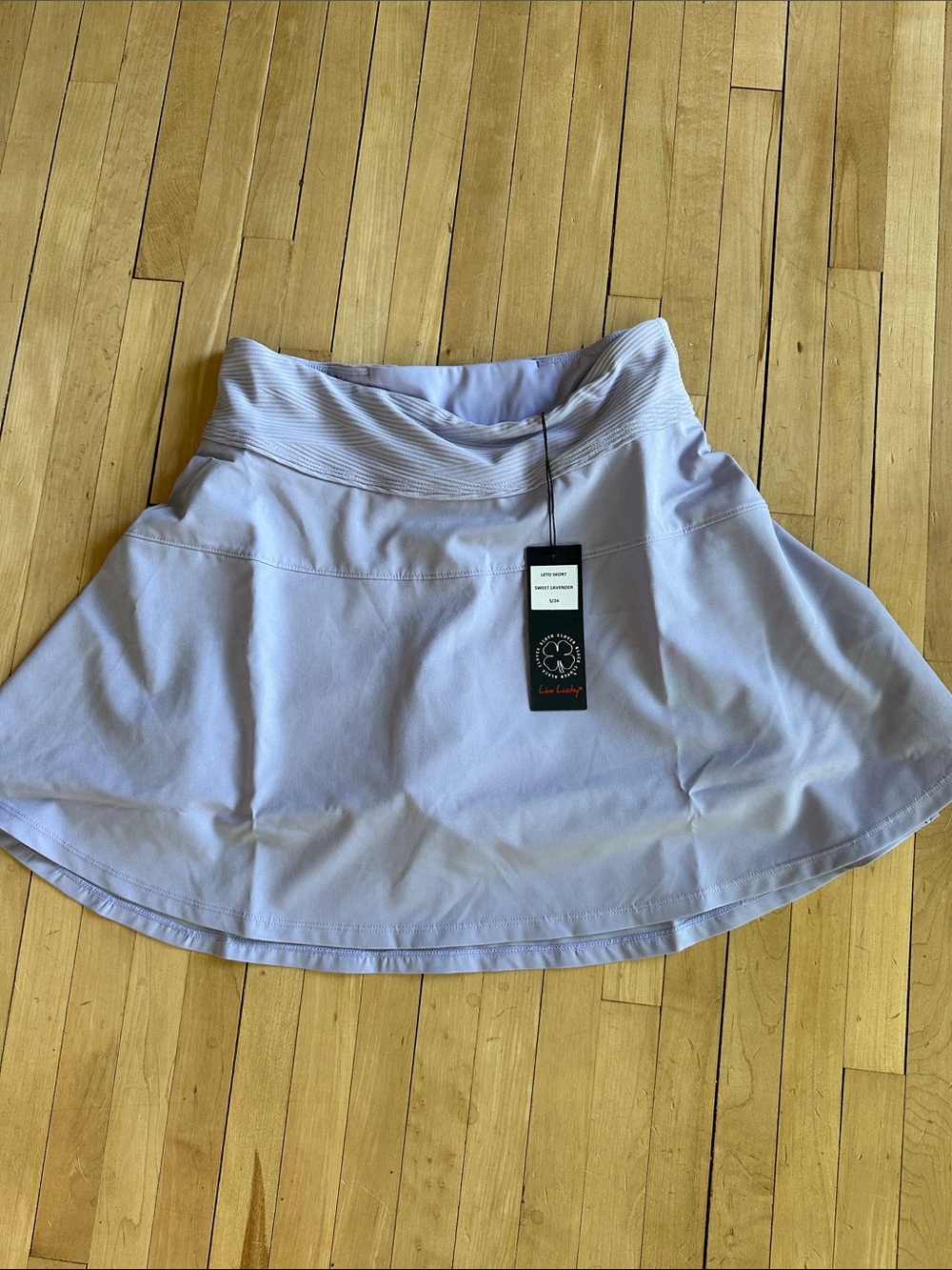 Light Lavender Circle Skirt with Built-In Shorts
